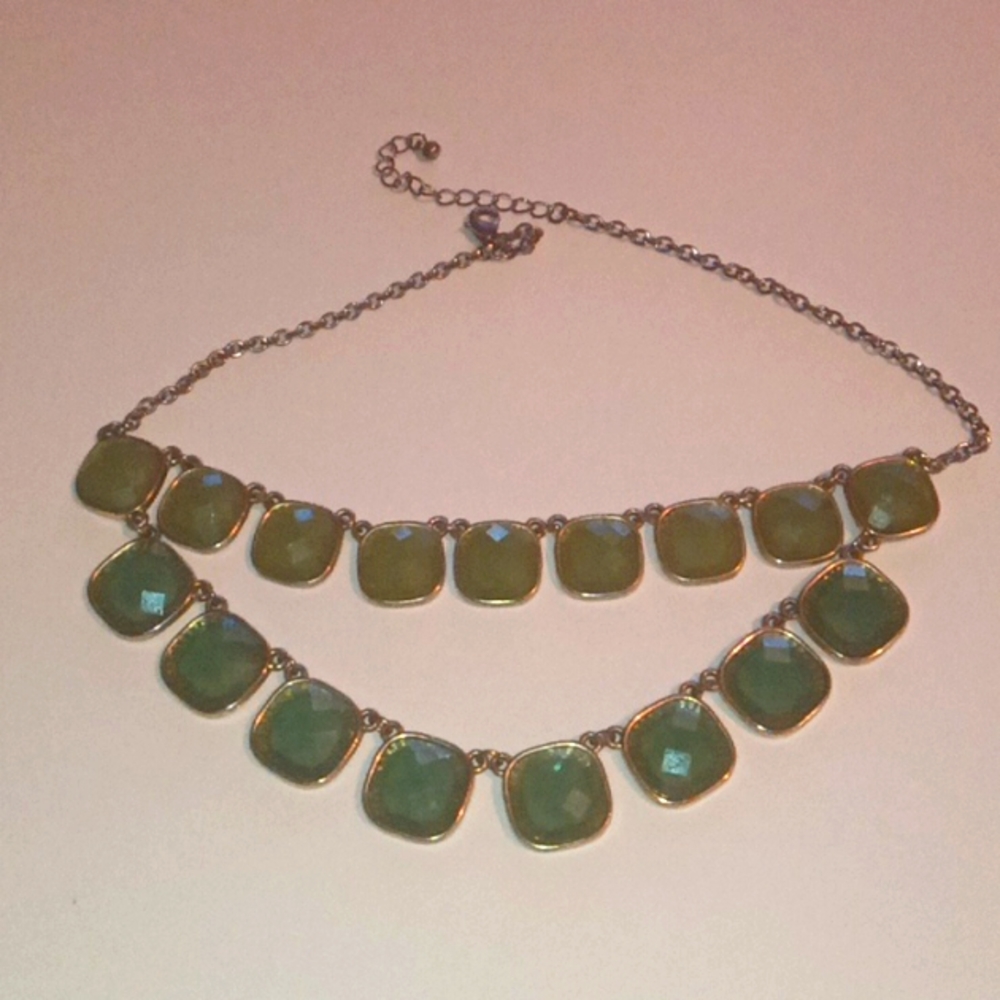 Vintage Smokey Quartz Lucite 2 Strand Necklace. Great Shape.